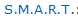 * Specific (specifikt), * Measurable (m&auml;tbart), Achivable (genomf&ouml;rbart), Relevant (relevant), Time framed (tidsbundet).
