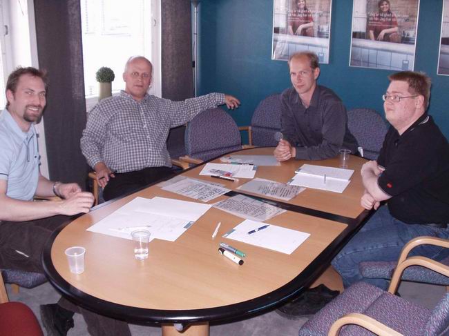 Projektgruppen OneCard: Thomas, Anders, Kent och Andreas